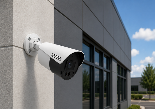 camera on a building
