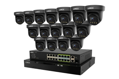 Lorex Connect X Series 4K 32-Channel NVR System with X3 Turret Cameras - Black 16 Camera Kit