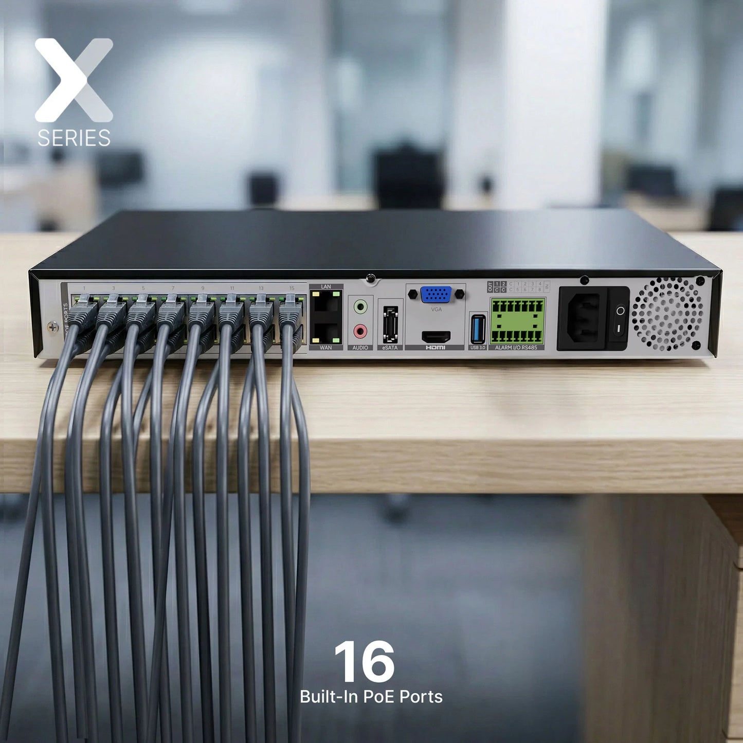 Lorex Connect X Series 32-Channel NVR 16-Port PoE Switch
